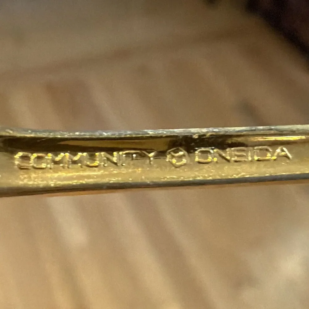 Oneida Community Stainless Golden Enchantment Sugar Spoon Flatware